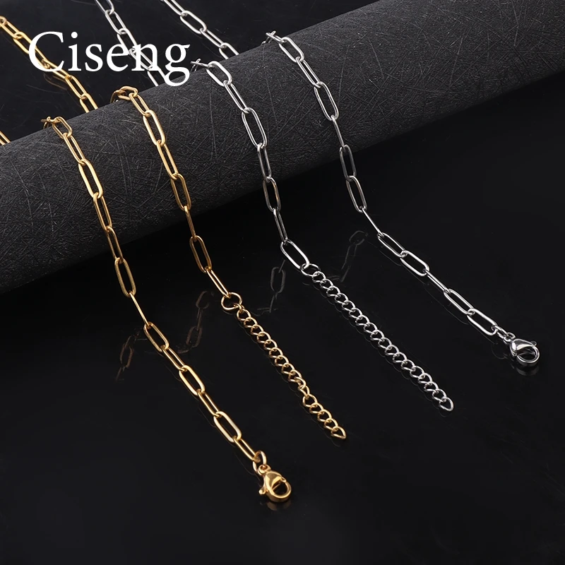 1pc/lot 40-50cm Stainless Steel Flattened Paperclip Craft Chain With Lobster Clasp Necklace For Women Men DIY Jewelry Making
1pc/lot 40-50cm Stainless Steel Flattened Paperclip Craft Chain With Lobster Clasp Necklace For Women Men DIY Jewelry Making