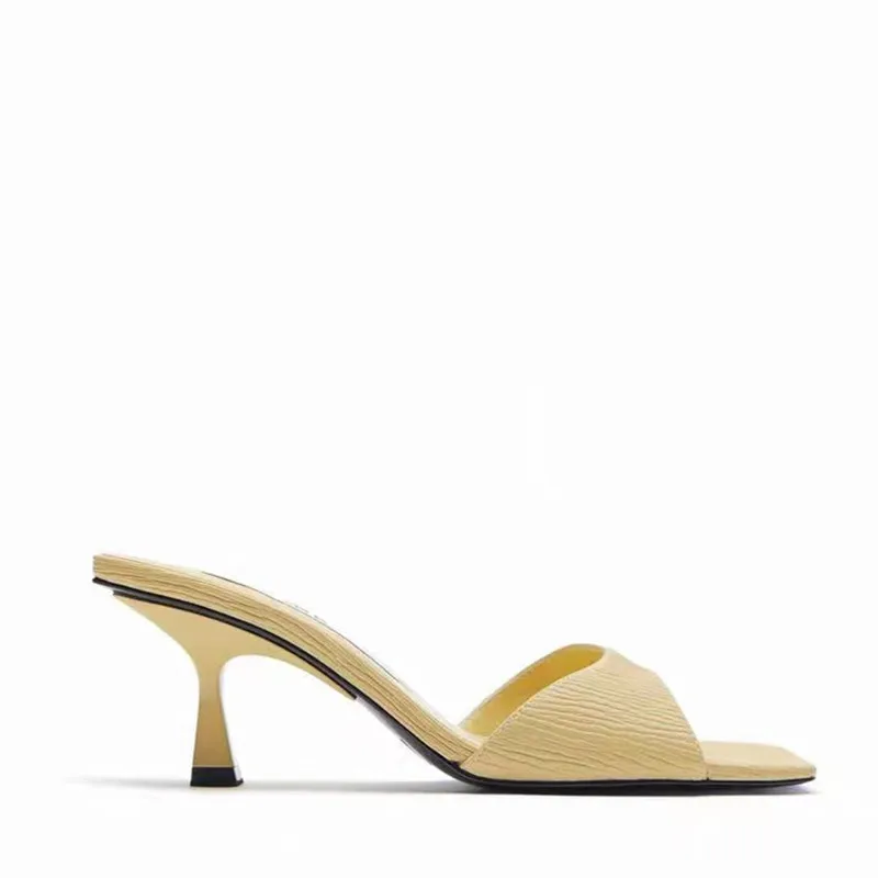 ZARDTM summer new women's shoes yellow high-heeled mules 2021 square toe lazy stiletto sandals and slippers
ZARDTM summer new women's shoes yellow high-heeled mules 2021 square toe lazy stiletto sandals and slippers
