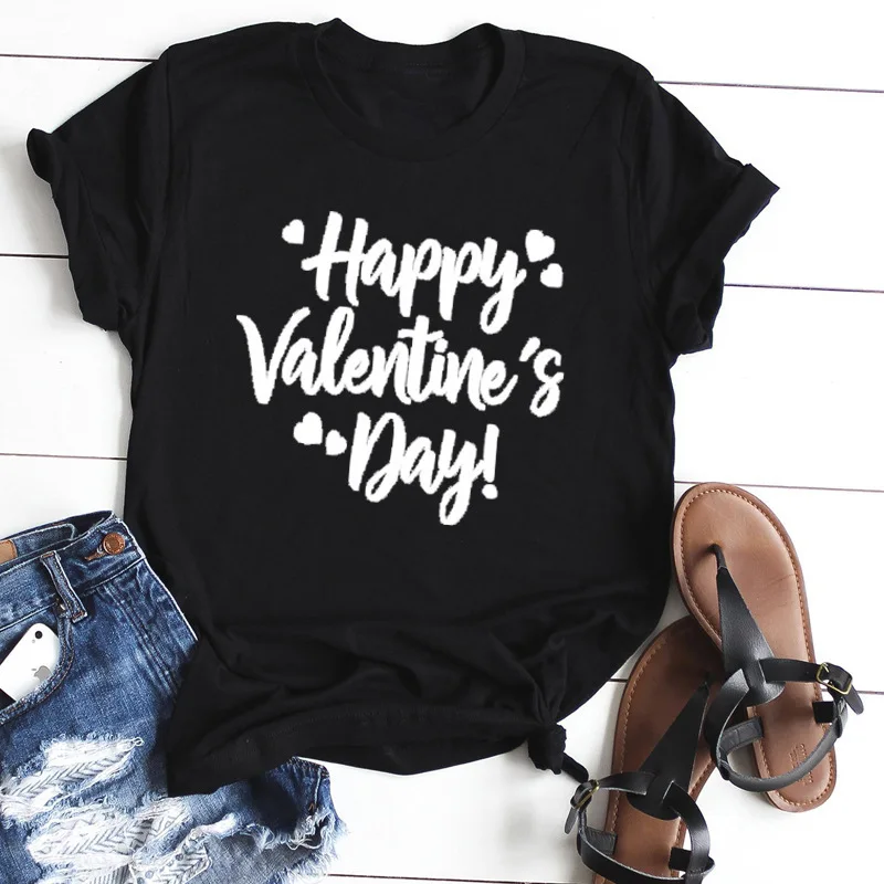 Happy Valentine Day Print Women T Shirt Short Sleeve O Neck Loose Women Tshirt Ladies Tee Shirt Tops Clothes Camisetas Mujer 
Happy Valentine Day Print Women T Shirt Short Sleeve O Neck Loose Women Tshirt Ladies Tee Shirt Tops Clothes Camisetas Mujer