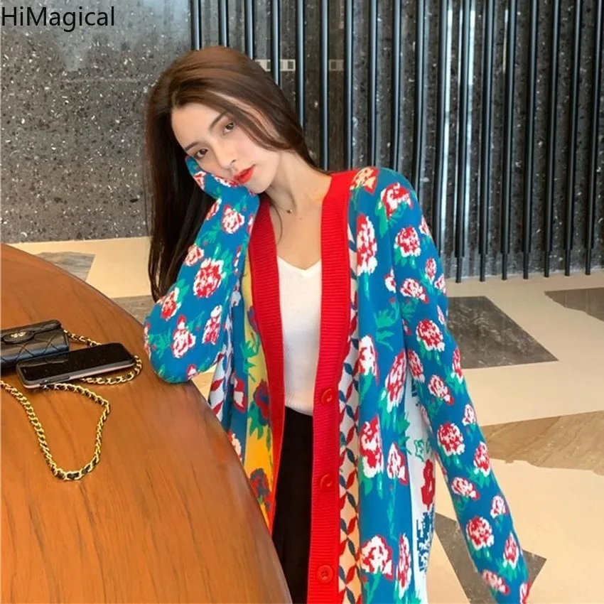 Womens korean Fashon Street wear Loose Cardigan Floral Sweaters Knited Outerwear New Styles 2020
Womens korean Fashon Street wear Loose Cardigan Floral Sweaters Knited Outerwear New Styles 2020