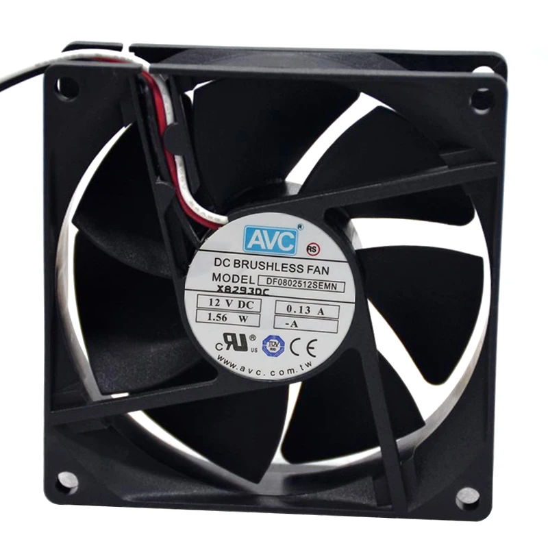 Original AVC DF0802512SEMN 8025 8cm 12V 0.13A 3-line mute computer case cooling fan
Original AVC DF0802512SEMN 8025 8cm 12V 0.13A 3-line mute computer case cooling fan