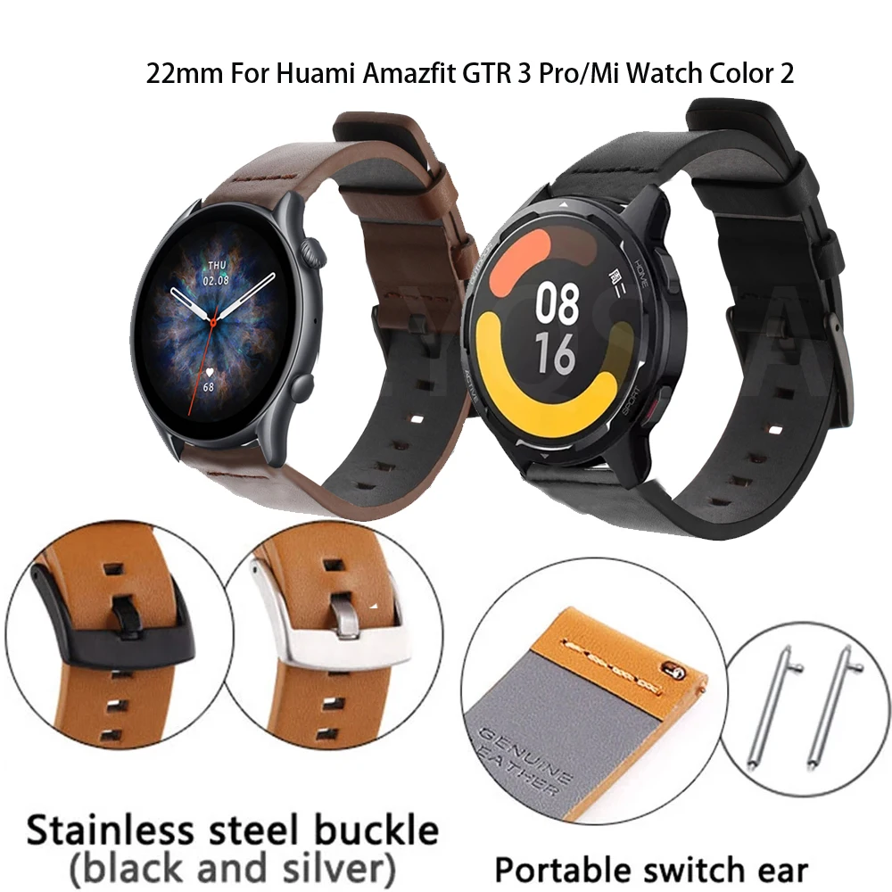 Genuine Leather 20 22MM Wristbands For Huami Amazfit GTR 3 Pro/GTR 2 2e/47mm Xiaomi Watch Color 2 Bracelet Band Easy Install
Genuine Leather 20 22MM Wristbands For Huami Amazfit GTR 3 Pro/GTR 2 2e/47mm Xiaomi Watch Color 2 Bracelet Band Easy Install