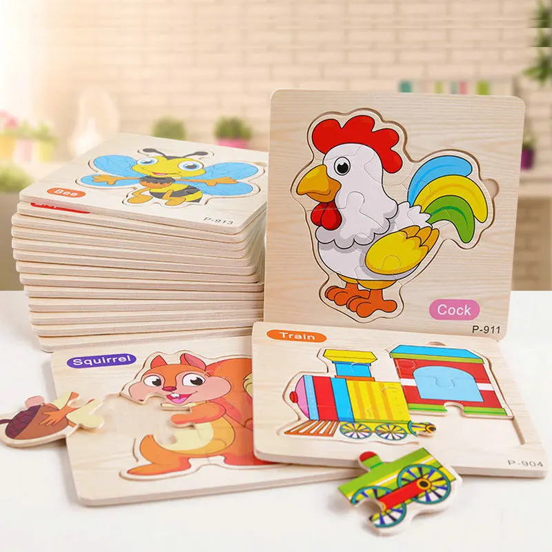 3D Wooden Puzzle Jigsaw Toys For Children Sharp Matching Animal Puzzles Intelligence Kids Early Educational Toys for children
3D Wooden Puzzle Jigsaw Toys For Children Sharp Matching Animal Puzzles Intelligence Kids Early Educational Toys for children