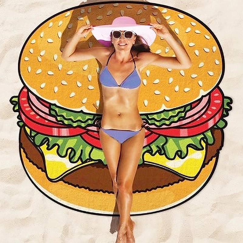 Polyester Beach Towel Tapestry Burger Pizza Printing Summer Picnic Mat Beach Blanket Ladies Kids Seaside Vacation Supplies 2 ord
Polyester Beach Towel Tapestry Burger Pizza Printing Summer Picnic Mat Beach Blanket Ladies Kids Seaside Vacation Supplies 2 ord