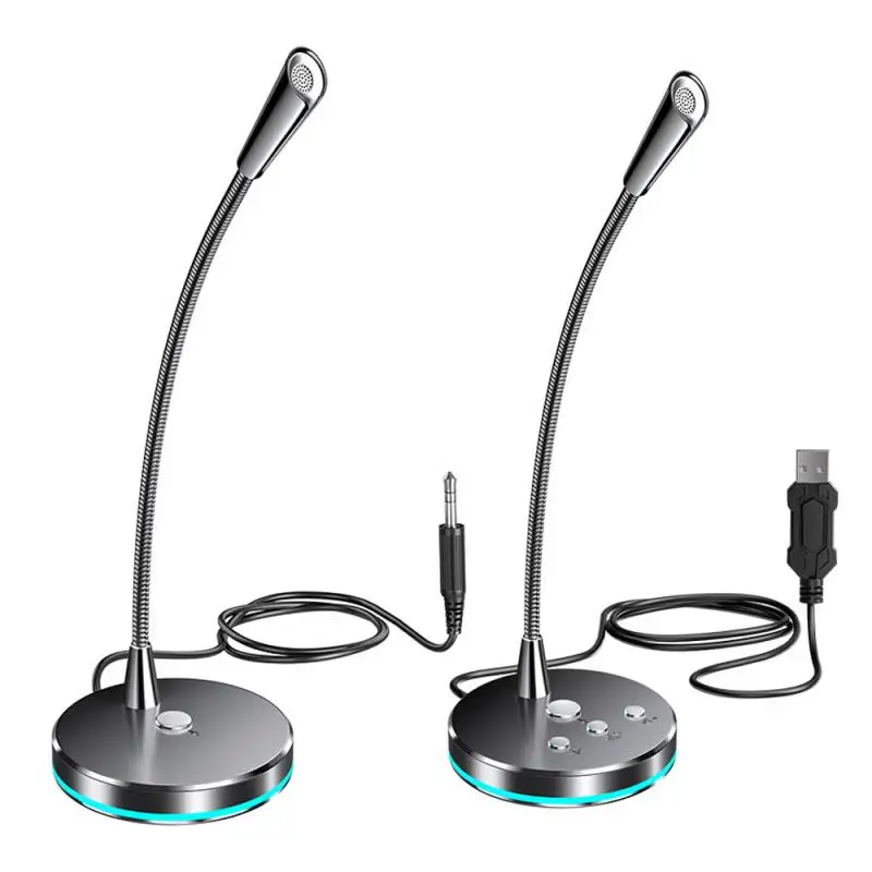 For Computer PC Desktop 360 Adjust Freely Flexible Stand Studio Speech Microphone 3.5mm USB Plug Gooseneck Mic Wired Microphone
For Computer PC Desktop 360 Adjust Freely Flexible Stand Studio Speech Microphone 3.5mm USB Plug Gooseneck Mic Wired Microphone