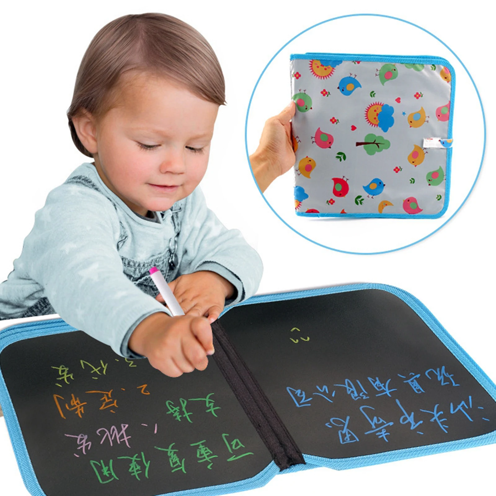 Double-sided Erasable Drawing Book Kid Portable Painting Board Graffiti Writing Pad Early Education Gift for Boys Girls 
Double-sided Erasable Drawing Book Kid Portable Painting Board Graffiti Writing Pad Early Education Gift for Boys Girls