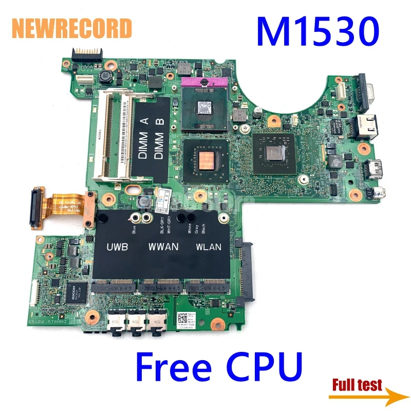 Фото NEWRECORD CN 0RU477 0MU715 48.4W101.011 для Dell XPS M1530 Материнская плата ноутбука PM965 nvidia DDR2