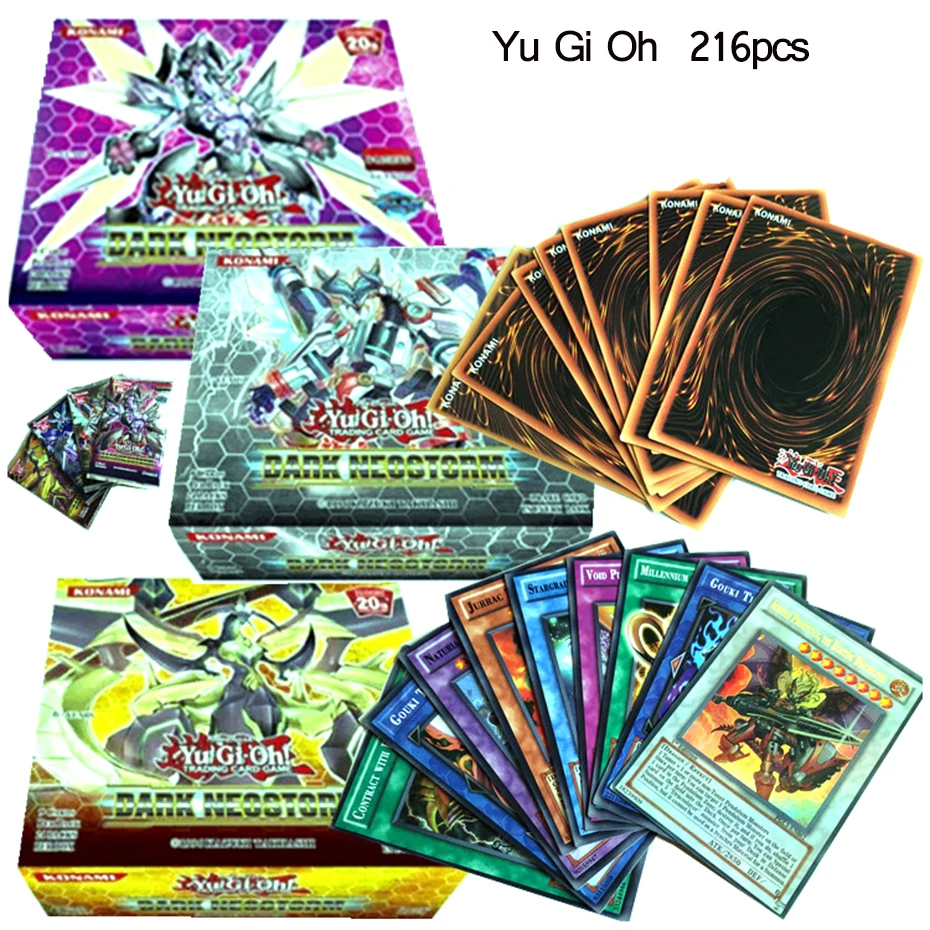 Редкие флэш карты Yugioh 216 шт./компл. игровые бумажные Yu Gi Oh детские игрушки