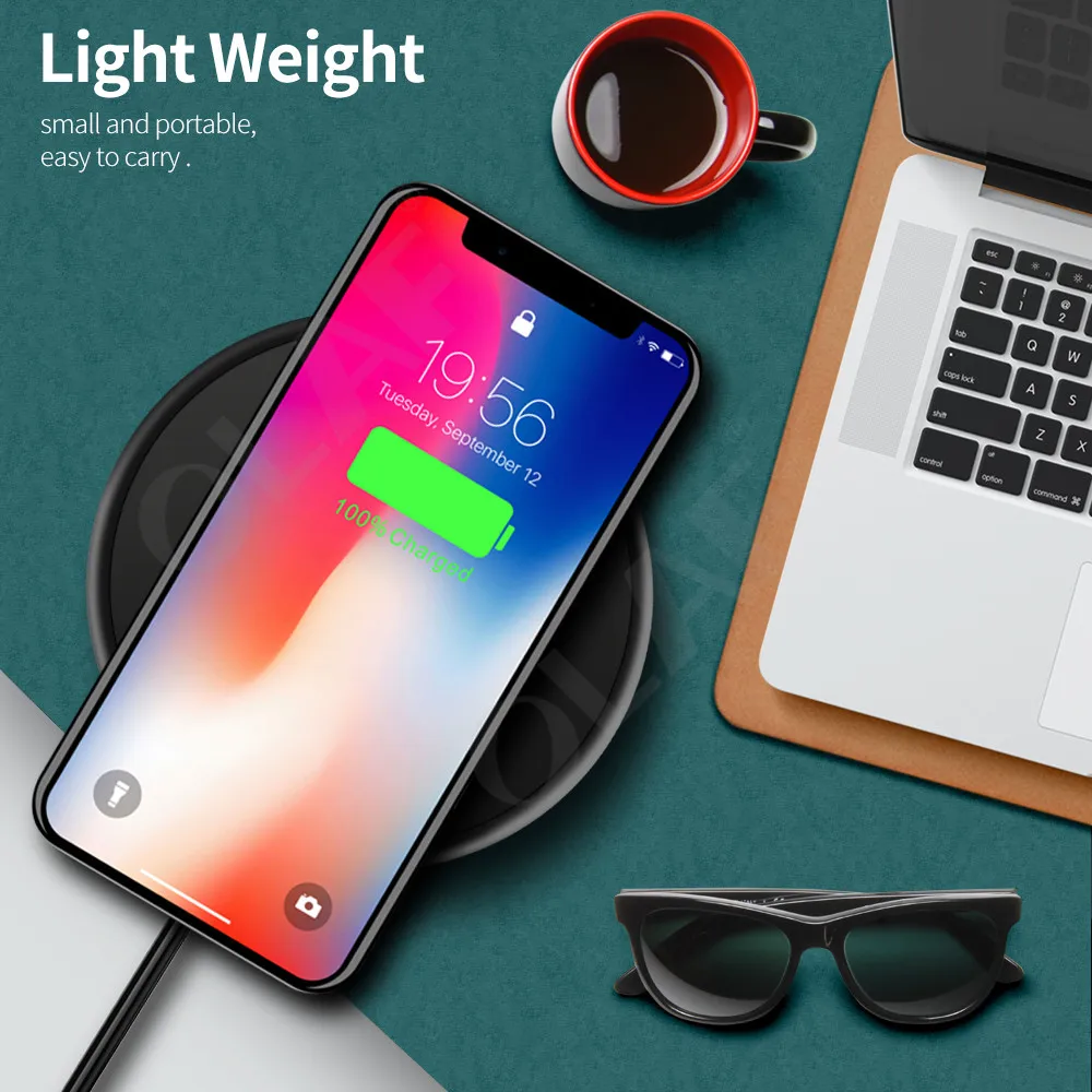 OLAF 10 Вт Qi Беспроводное зарядное устройство для iPhone 11 Pro X XS XR 8 Быстрая зарядка док