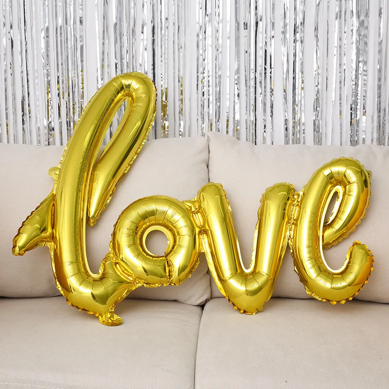 Фольгированные воздушные шары с надписью LOVE украшение для Годовщины свадьбы