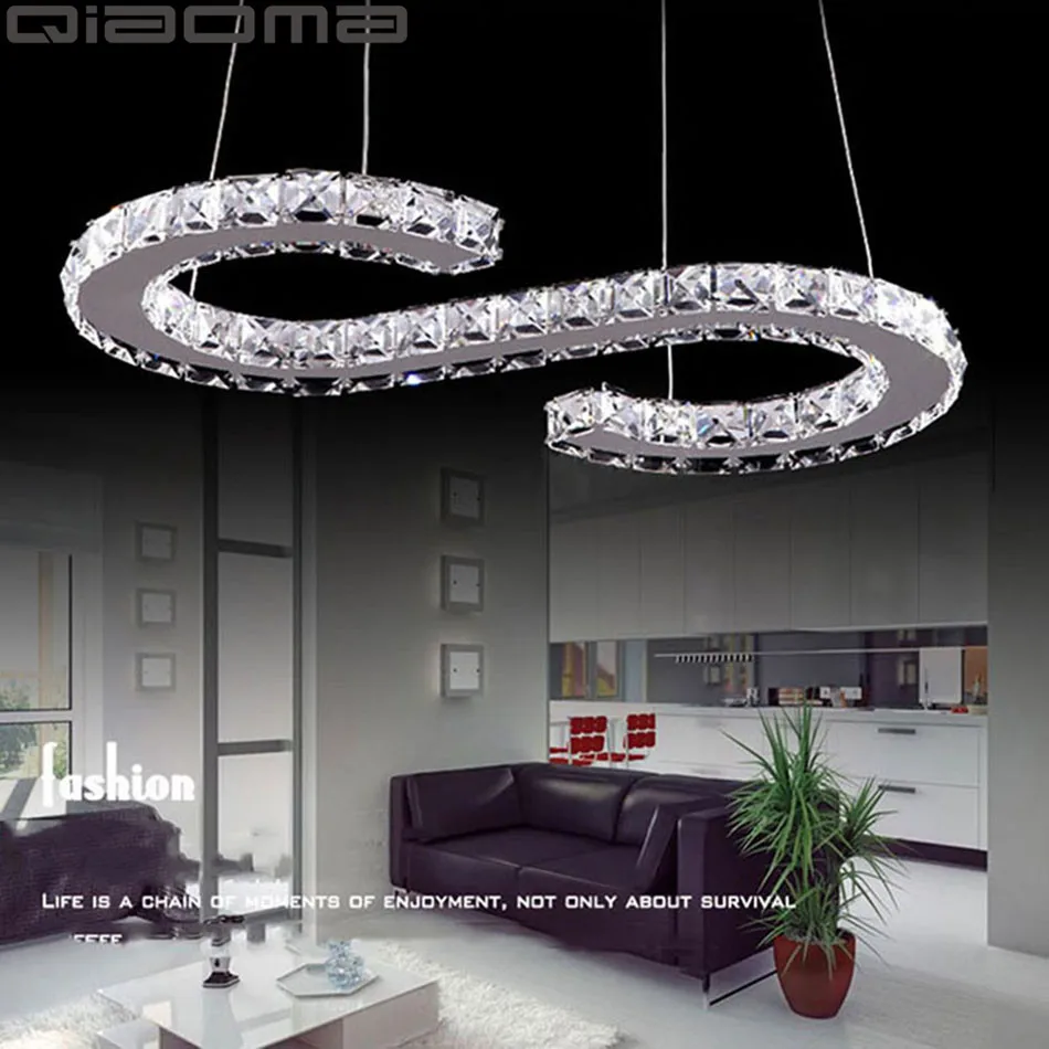 Dimmable Crystal S Design LED Pendant Lights Stainless Steel Pendant Lamp L60cm Dia30cm Modern LED Luxury Living Room Lamp
Dimmable Crystal S Design LED Pendant Lights Stainless Steel Pendant Lamp L60cm Dia30cm Modern LED Luxury Living Room Lamp
