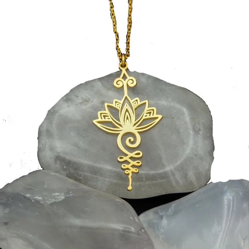 Fashion Simple Lotus Flower Necklace Pendant For Women Yoga Prayer Buddhism Jewelry Gold Silver Necklace for Xms Gifts
Fashion Simple Lotus Flower Necklace Pendant For Women Yoga Prayer Buddhism Jewelry Gold Silver Necklace for Xms Gifts