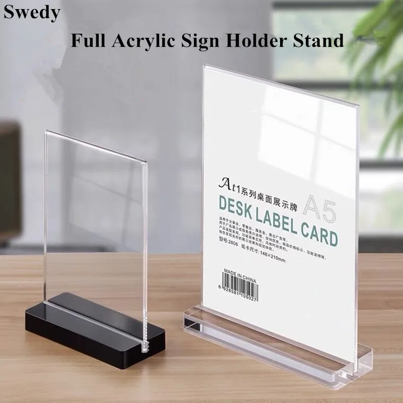 A6 100X150mm High Quality Acrylic Sign Holder Display Stand Restaurant Menu Paper Holder Frame Table Number Card Holder Stand
A6 100X150mm High Quality Acrylic Sign Holder Display Stand Restaurant Menu Paper Holder Frame Table Number Card Holder Stand