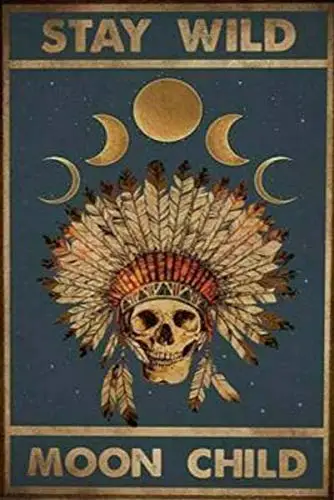 Native Skull Stay Wild Moon Street Garage Tin Sign Retro Kitchen Garden Restaurant Party Farm People Cave Farm Wall Decoration
Native Skull Stay Wild Moon Street Garage Tin Sign Retro Kitchen Garden Restaurant Party Farm People Cave Farm Wall Decoration
