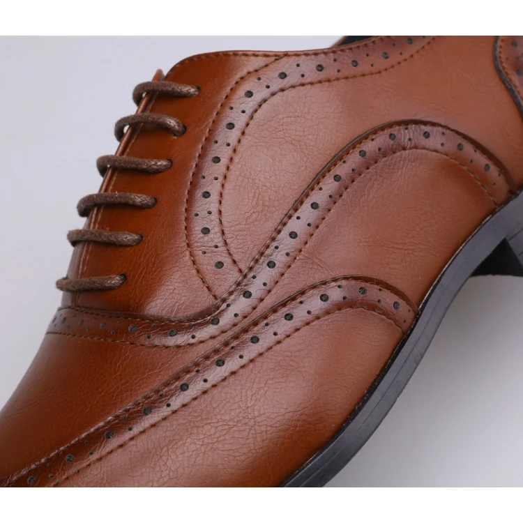 Mens PU Leather Dress Formal Shoes Office Party Shoes Designer Wedding Shoes for Man Male Brogue Dress Shoes Size 38-48 
Mens PU Leather Dress Formal Shoes Office Party Shoes Designer Wedding Shoes for Man Male Brogue Dress Shoes Size 38-48