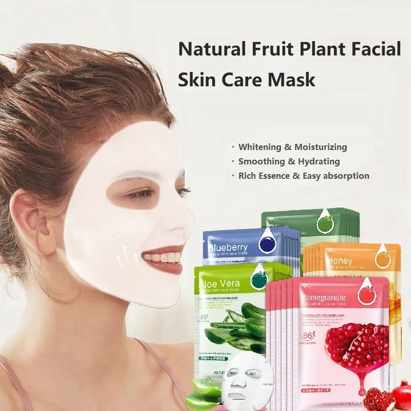 Nature Fruit Plant skin care Mask Whitening Moisturizing Facial Mask Rich Essence Easy absorption Smoothing Hydrating Face Mask
Nature Fruit Plant skin care Mask Whitening Moisturizing Facial Mask Rich Essence Easy absorption Smoothing Hydrating Face Mask