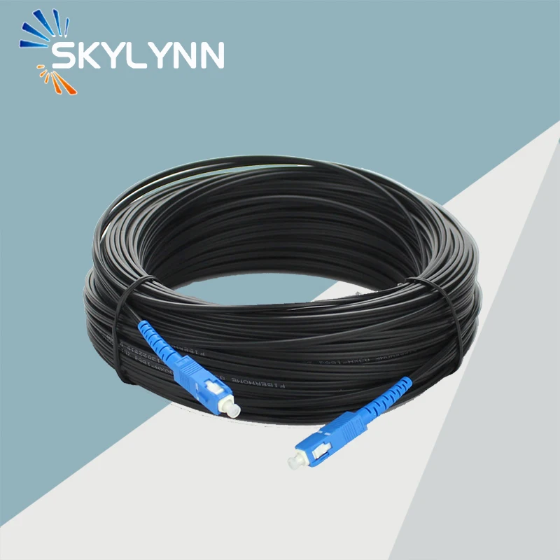 New Arrival SC/UPC-SC/UPC Single Core Single Mode G652D Outdoor Drop Cable Optical Fiber Patch Cord 100 Meter With Steel Wire
New Arrival SC/UPC-SC/UPC Single Core Single Mode G652D Outdoor Drop Cable Optical Fiber Patch Cord 100 Meter With Steel Wire