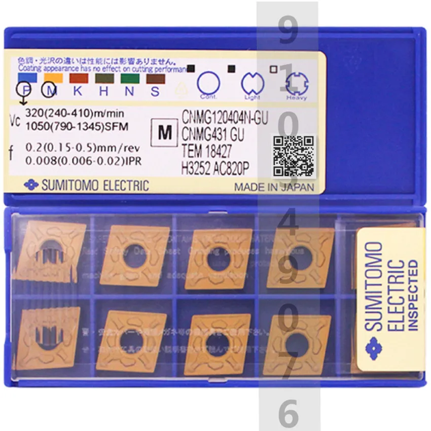 CNMG120404N-GU AC820P/CNMG120408N-GU AC820P/CNMG120404N-GU AC830P/CNMG120408N-GU AC830P AC810P вставки из карбида ЧПУ 10 шт./кор.
CNMG120404N-GU AC820P/CNMG120408N-GU AC820P/CNMG120404N-GU AC830P/CNMG120408N-GU AC830P AC810P вставки из карбида ЧПУ 10 шт./кор.
