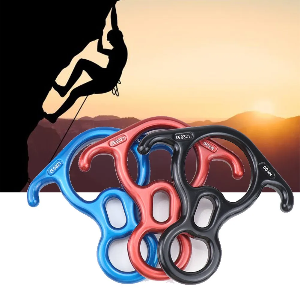 Metal 8 Shape Descender Rock Climbing Rappelling Belay Device Caving Rescue Canyoning Tool 50KN Pulling Force Locking Carabiner
Metal 8 Shape Descender Rock Climbing Rappelling Belay Device Caving Rescue Canyoning Tool 50KN Pulling Force Locking Carabiner