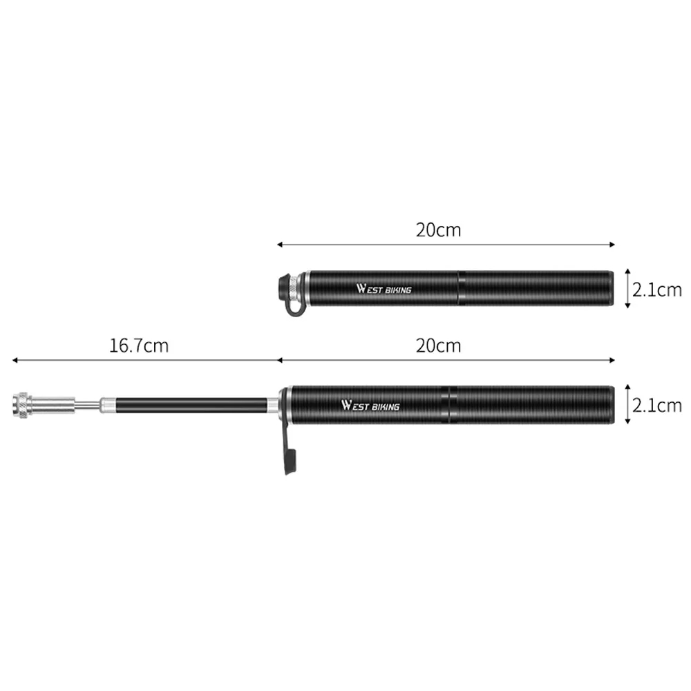 WEST BIKING Bike Pump Set Portable US/FR 160PSI High Pressure Aluminum Alloy Inflator Bike Air Pump For MTB Bicycle Accessory 
WEST BIKING Bike Pump Set Portable US/FR 160PSI High Pressure Aluminum Alloy Inflator Bike Air Pump For MTB Bicycle Accessory