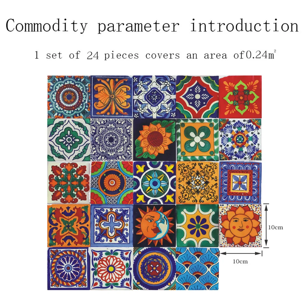 24Pcs Arabic Style Mosaic Tile Stickers For Living Room Kitchen 3D Waterproof Mural Decal Bathroom Decor DIY Adhelive Wallpaper
24Pcs Arabic Style Mosaic Tile Stickers For Living Room Kitchen 3D Waterproof Mural Decal Bathroom Decor DIY Adhelive Wallpaper