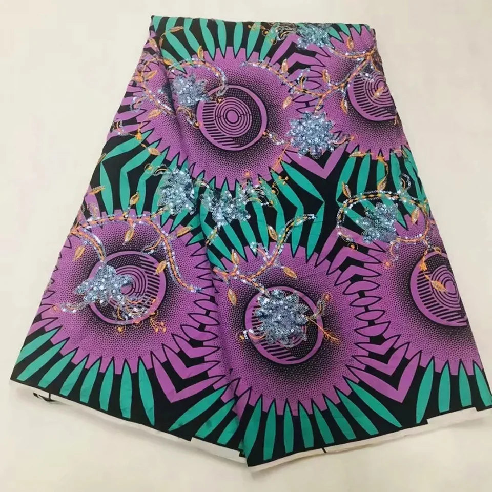 Latest Sequins African Fabrics 100% Cotton Batiki Wax Prints Kitenge/Pagnes/Kikwembe Embroidered Sequins LSL-16
Latest Sequins African Fabrics 100% Cotton Batiki Wax Prints Kitenge/Pagnes/Kikwembe Embroidered Sequins LSL-16
