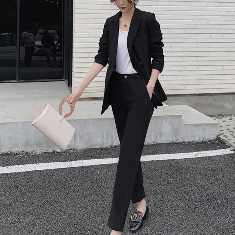 HziriP 2019 Fashion Elegant Pants Suit Office Wear 2 Piece Set Women Double Breasted Solid Blazer Jacket & Trousers Lady Suits
HziriP 2019 Fashion Elegant Pants Suit Office Wear 2 Piece Set Women Double Breasted Solid Blazer Jacket & Trousers Lady Suits