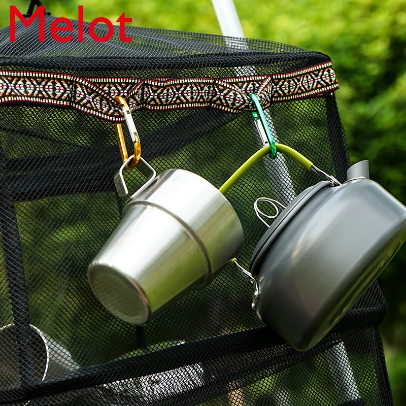 Korean Outdoor Camping Folding Cooking Tableware Net Pocket Storage Basket Storage Hanging Basket Insect Isolation Ventilation 
Korean Outdoor Camping Folding Cooking Tableware Net Pocket Storage Basket Storage Hanging Basket Insect Isolation Ventilation