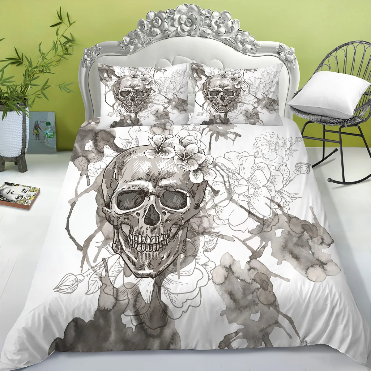 Wholesale European Pattern Hot Sale Soft Bedding Set 3d Digital Skull Printing 2/3pcs Duvet Cover Set ES/DE/EU/AU/US Size
Wholesale European Pattern Hot Sale Soft Bedding Set 3d Digital Skull Printing 2/3pcs Duvet Cover Set ES/DE/EU/AU/US Size