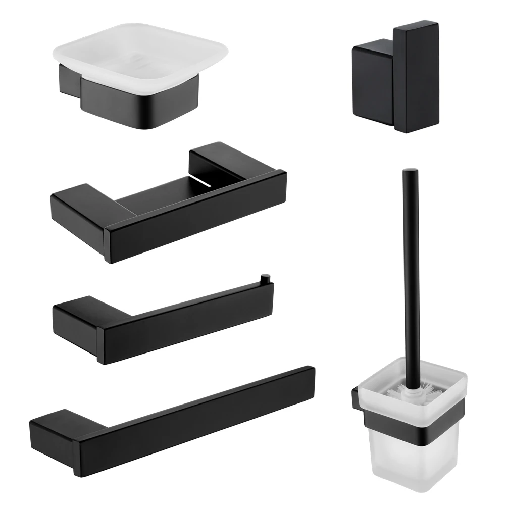 Black Stainless Steel Wall Mount Towel Paper Hanger Soap Dish Bathroom Shower WC Cleaning Brush Holder Hardware Accessories
Black Stainless Steel Wall Mount Towel Paper Hanger Soap Dish Bathroom Shower WC Cleaning Brush Holder Hardware Accessories