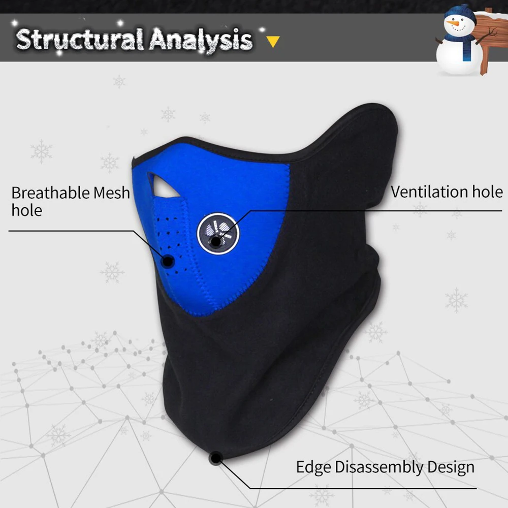 Cycling Windproof Face Mask Bicycle Ski Snowboard Outdoor Masks Neck Warm Half Face Winter Sport Mask Hunting Running
Cycling Windproof Face Mask Bicycle Ski Snowboard Outdoor Masks Neck Warm Half Face Winter Sport Mask Hunting Running