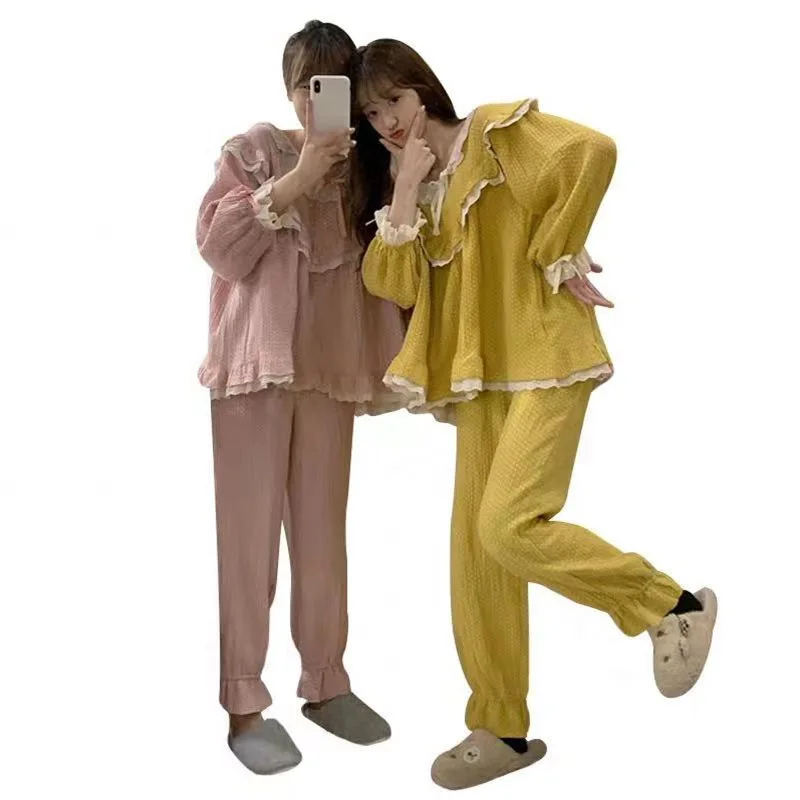Womens Pajama Sets Spring Autumn Female Sleepwear Suits Clothing T Shirt+pants Long Sleeve Polka Dot Loose Ladies Clothes H62
Womens Pajama Sets Spring Autumn Female Sleepwear Suits Clothing T Shirt+pants Long Sleeve Polka Dot Loose Ladies Clothes H62