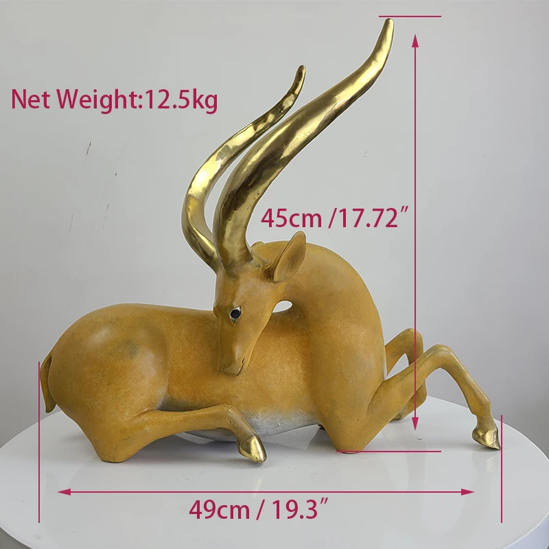 Bronze Deer Statue Sitting Deer Bronze Sculpture Hand-cast Bronze Garden Statues Figurine Wild Animal Sculpture Art Upscale Deco
Bronze Deer Statue Sitting Deer Bronze Sculpture Hand-cast Bronze Garden Statues Figurine Wild Animal Sculpture Art Upscale Deco