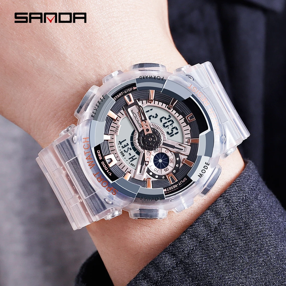 SANDA 2020 Fashion Student Watch Transparent Strap Couple Wristwatch Multi Function Waterproof Digital Watch Relogio Digital 298
SANDA 2020 Fashion Student Watch Transparent Strap Couple Wristwatch Multi Function Waterproof Digital Watch Relogio Digital 298
