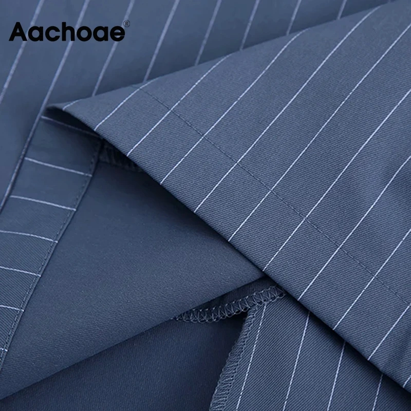Aachoae Blue Color Striped Blazer Women Long Sleeve Elegant Tops Double Breasted Casual Blazer Suit Notched Neck Vintage Outwear
Aachoae Blue Color Striped Blazer Women Long Sleeve Elegant Tops Double Breasted Casual Blazer Suit Notched Neck Vintage Outwear