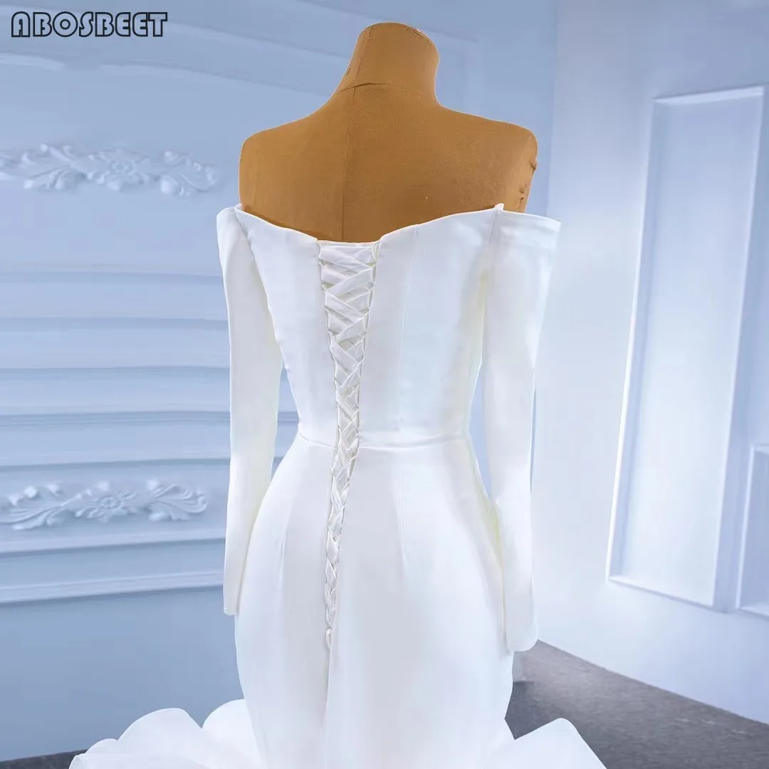 Wedding Dress 2021 Mermaid with Long Train Off Shoulder Long Sleeve Wedding Gown Ruffles Satin Top Sweetheart Neck Lace Up Back
Wedding Dress 2021 Mermaid with Long Train Off Shoulder Long Sleeve Wedding Gown Ruffles Satin Top Sweetheart Neck Lace Up Back