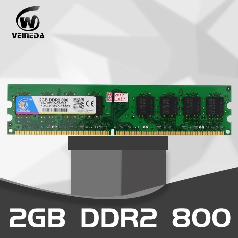 Память VEINEDA ddr2 2 ГБ 4 Гб 800 МГц Dimm 240Pin 1 8 в аналогична для материнской платы Intel AMD