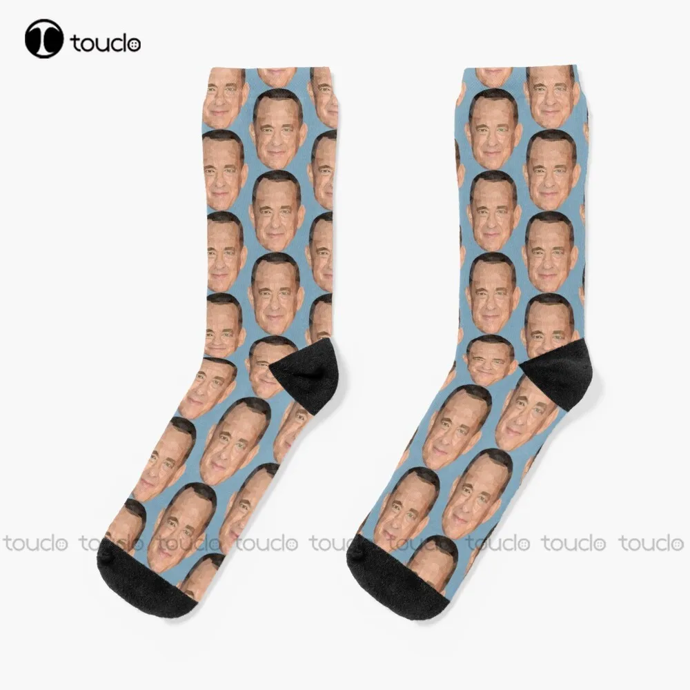 

Mighty Tom Hanks Low Poly Art Socks Athletic Socks Unisex Adult Teen Youth Socks Personalized Custom 360° Digital Print