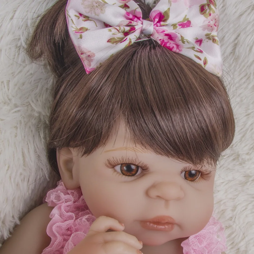 48 см Bebes Кукла реборн силиконовые детские куклы новорожденная кукла девочка