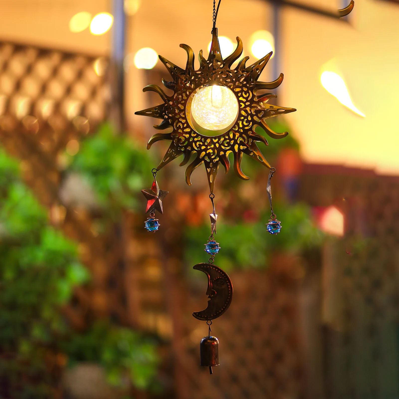Solar-powered Hanging Light with Wind-bell White Light Outdoor LED Solar Light for Garden Yard Festival Party Decor
Solar-powered Hanging Light with Wind-bell White Light Outdoor LED Solar Light for Garden Yard Festival Party Decor