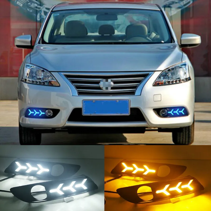 2 шт. светодиодный DRL дневные ходовые огни Дневной желтый указатель поворота для Nissan sentra Sylphy 2012 2013 2014 2015
2 шт. светодиодный DRL дневные ходовые огни Дневной желтый указатель поворота для Nissan sentra Sylphy 2012 2013 2014 2015