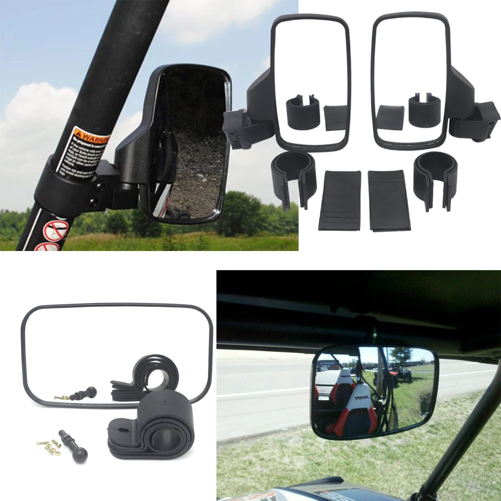 

UTV Rearview Mirror Shockproof Side Mirror Accessories w/ 1.75" 2" Roll Cages for can am For Polaris RZR 800 900 1000 for Yamaha
