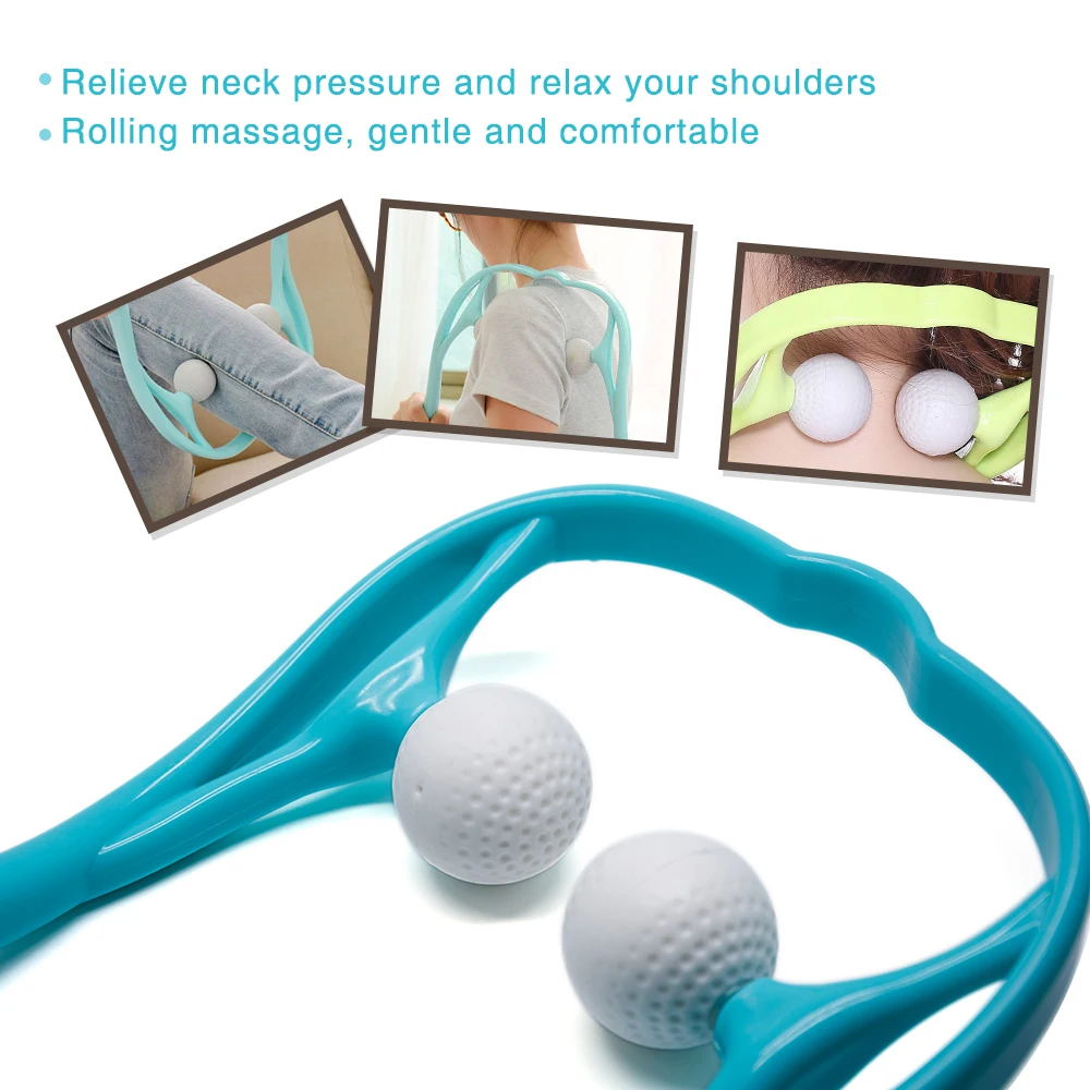 Neck Shoulder Massager Roller Ball Self-massage Tool Back Pain Relief Relax Plastic Hand-held Remote Control Comfortable C1376
Neck Shoulder Massager Roller Ball Self-massage Tool Back Pain Relief Relax Plastic Hand-held Remote Control Comfortable C1376