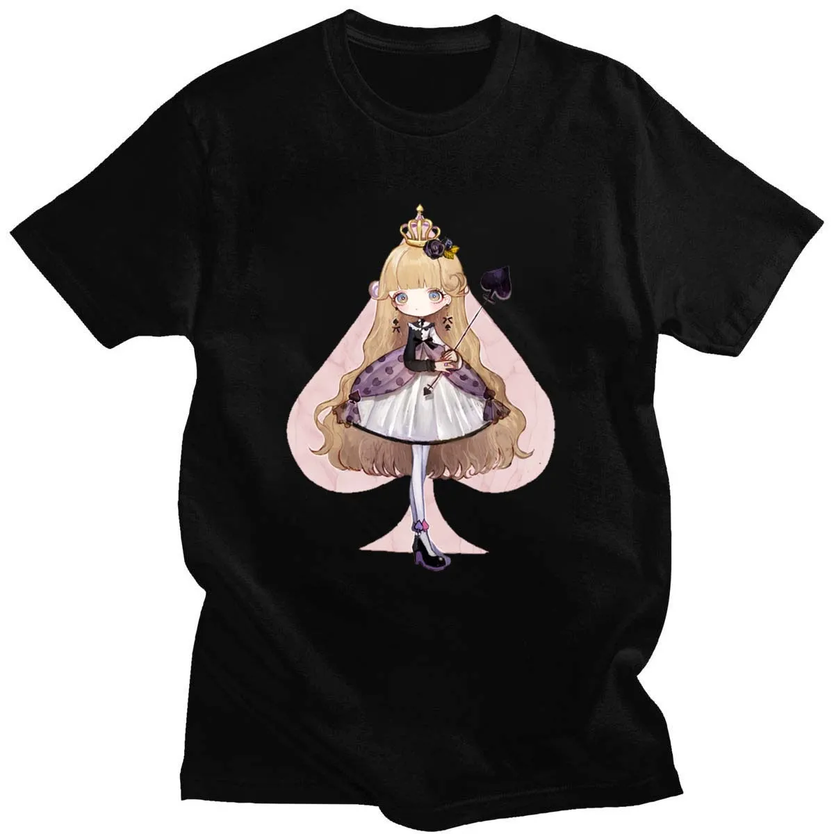 Cute Q Version Of The Princess Of Spades Print T-Shirt Cotton Round Neck 14-Color Neutral Short-Sleeved Daily Simple New Top
Cute Q Version Of The Princess Of Spades Print T-Shirt Cotton Round Neck 14-Color Neutral Short-Sleeved Daily Simple New Top