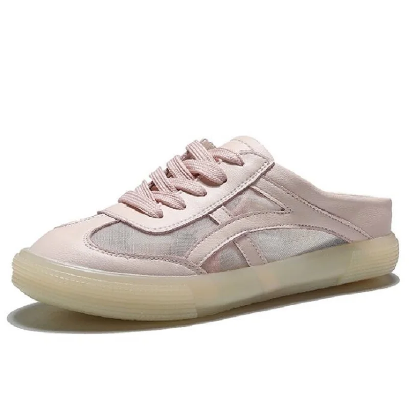 Women's Flats Summer New Style Leather + Mesh Flat Sandals Student All-Match Casual Outdoor Slippers Lace-up Lazy Loafers Size42
Women's Flats Summer New Style Leather + Mesh Flat Sandals Student All-Match Casual Outdoor Slippers Lace-up Lazy Loafers Size42