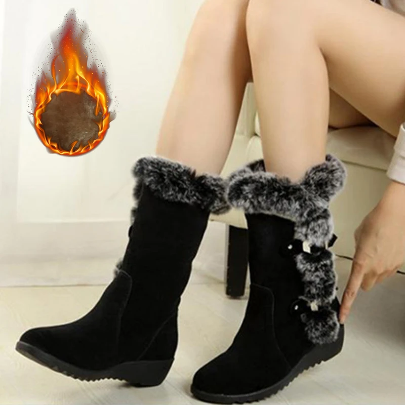 SUOVEKGO Winter Warm Styles Fur Boots Women Classic Fashion Wedges Platform High Snow Boots Female Warm Fur Plush Women's Shoes
SUOVEKGO Winter Warm Styles Fur Boots Women Classic Fashion Wedges Platform High Snow Boots Female Warm Fur Plush Women's Shoes