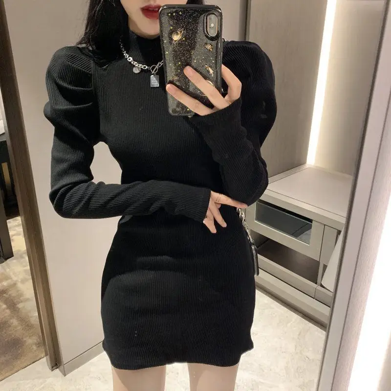 Dress little black dress sexy slim slimming bag hip skirt half-high collar long-sleeved base knitted dress 2021 spring and new
Dress little black dress sexy slim slimming bag hip skirt half-high collar long-sleeved base knitted dress 2021 spring and new