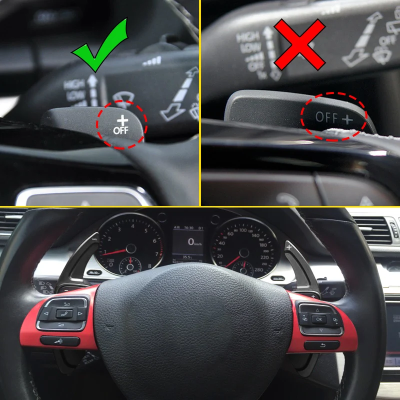 Весло переключения передач на руль для Volkswagen VW Passat B7 Golf 6 R/GTI/GTD Polo Touareg Tiguan Scirocco Eos