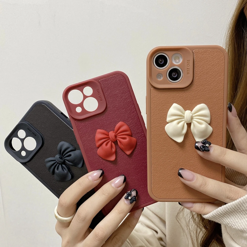 Luxury Retro Leather 3D Bowknot Phone Case For iPhone 11 12 13 Pro Max X XR XS Max Camera Protection Shockproof Soft TPU Cover
Luxury Retro Leather 3D Bowknot Phone Case For iPhone 11 12 13 Pro Max X XR XS Max Camera Protection Shockproof Soft TPU Cover