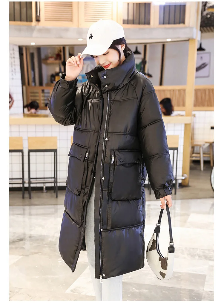 2021 Winter New Anti-season Bright Face Down Padded Jacket Women's Padded Coat Loose Stand-up Collar Padded Jacket 
2021 Winter New Anti-season Bright Face Down Padded Jacket Women's Padded Coat Loose Stand-up Collar Padded Jacket